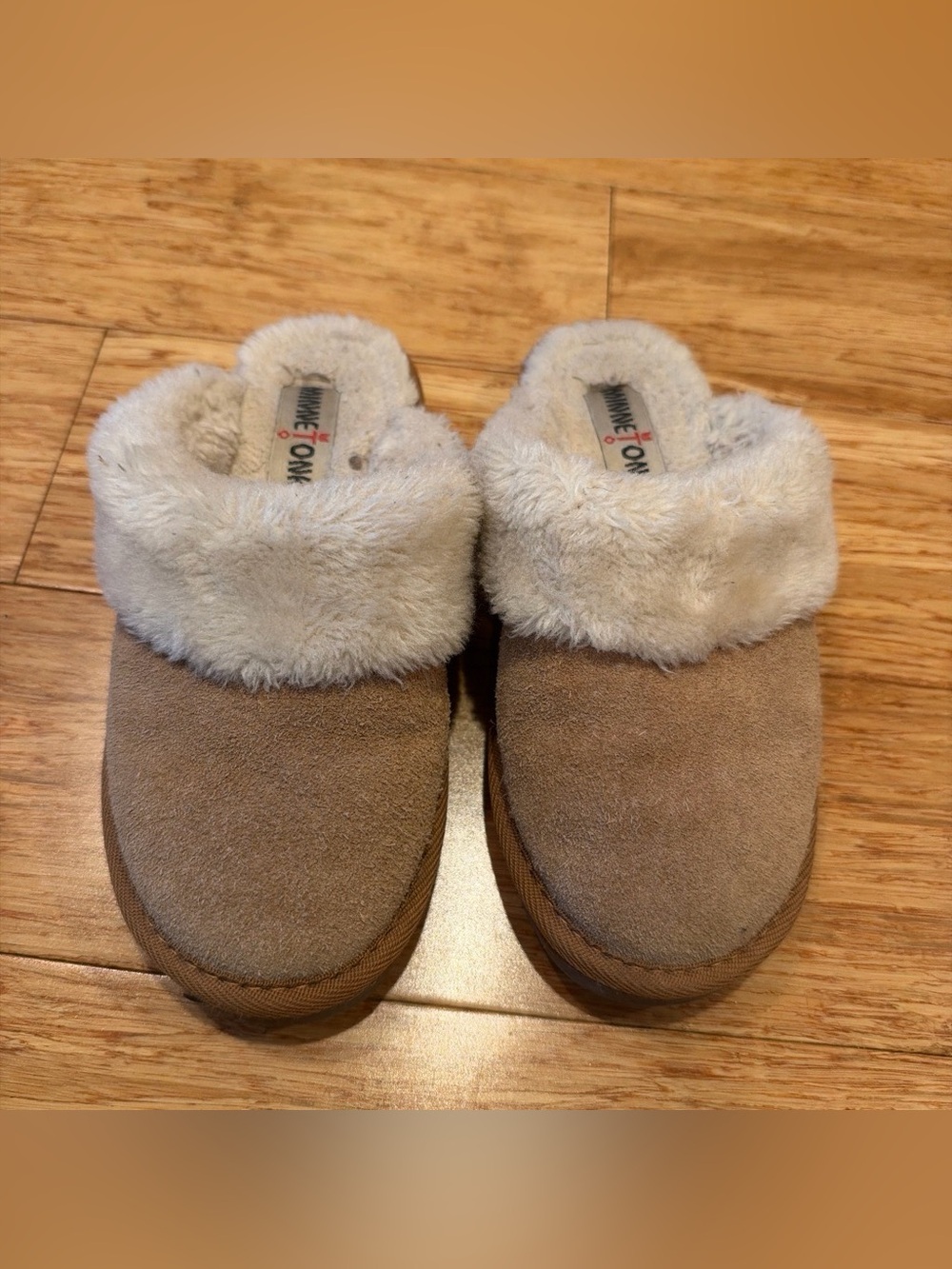 Cozy Women's Minnetonka Slipper Clogs with Faux Fur Trim